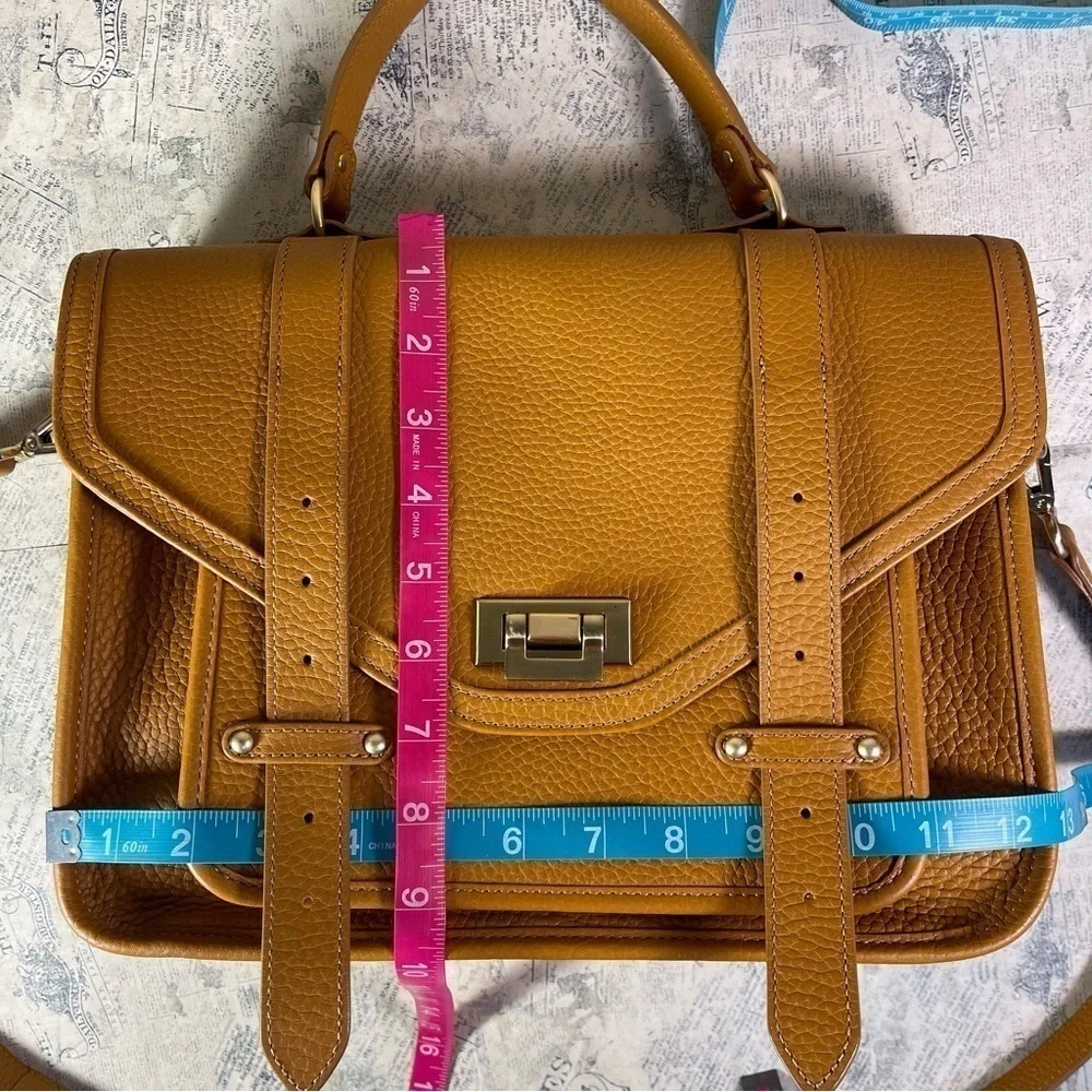 GiGi New York Hayden Saddle Satchel Pebbled Leather Crossbody Bag Brown